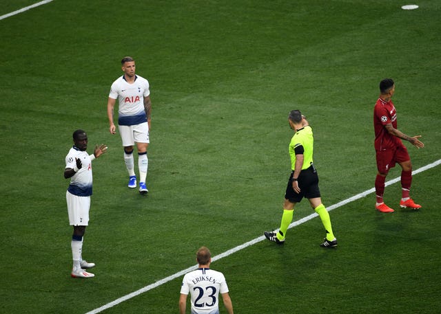 Moussa Sissoko (left) concedes a penalty resulting in the opening goal