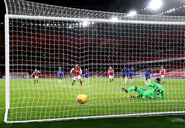 Alexandre Lacazette fired Arsenal in front from the penalty spot