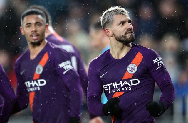 Sergio Aguero (right)