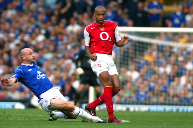 Henry (right) is Arsenal's record scorer with 228 goals (Gareth Copley/PA)