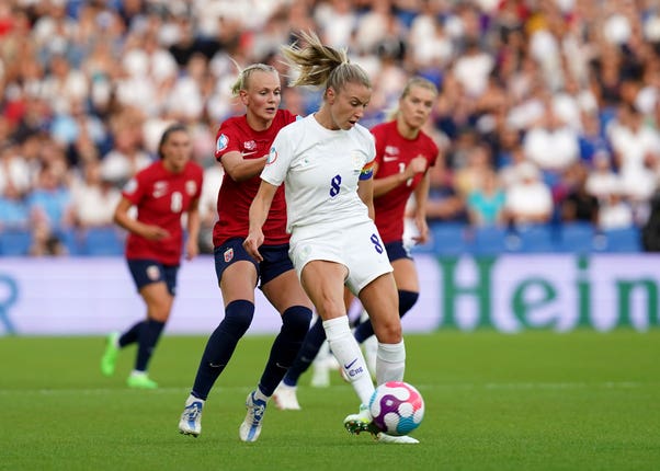 England's group matches including beating Norway 8-0 at the Amex Stadium (Gareth Fuller/PA).