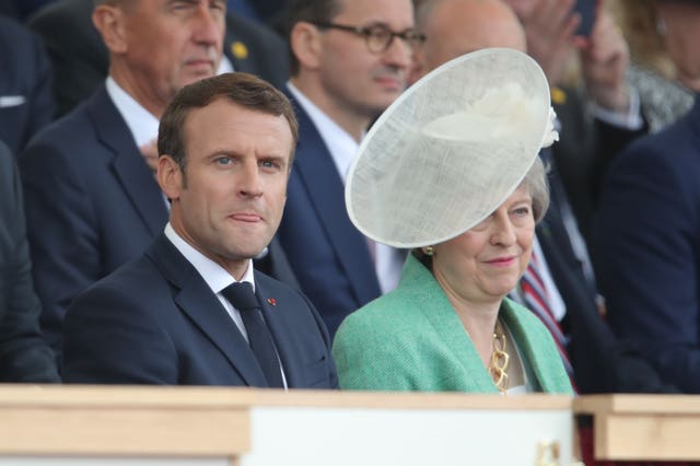 Emmanuel Macron and Theresa May