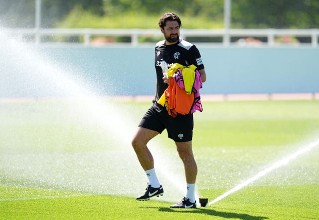 Rangers manager Russell Martin during a training session at St George’s Park