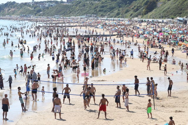 The public were reminded to practice social distancing