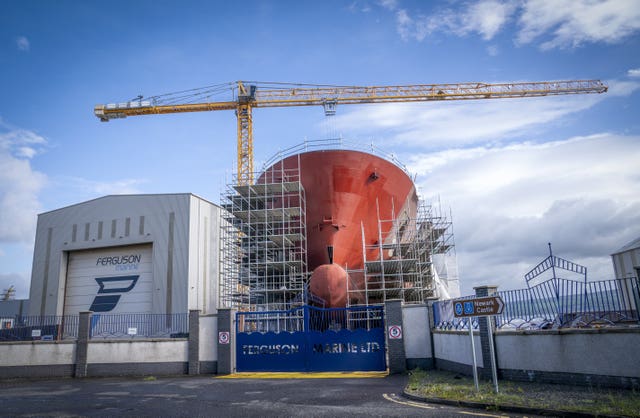 Ferry under construction