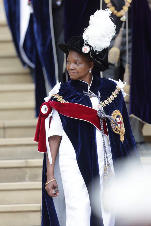 Baroness Amos attending the annual Order of the Garter Service at St George’s Chapel, Windsor Castle