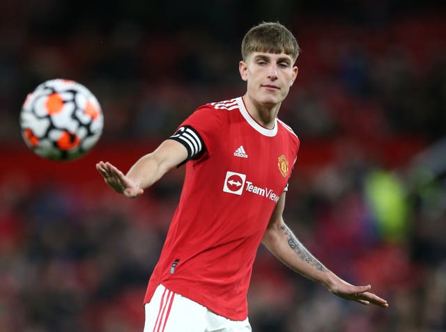 Manchester United's Rhys Bennett during the FA Youth Cup semi-final win against Wolves