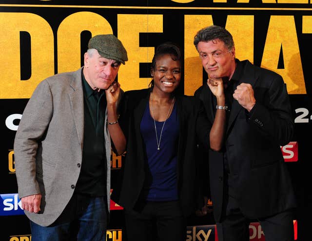 Adams met Robert De Niro and Sylvester Stallone at a premiere for film 'Grudge Match' in London