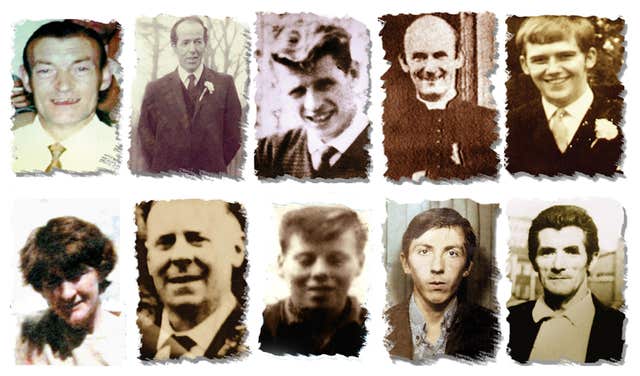 Photos of those killed at Ballymurphy