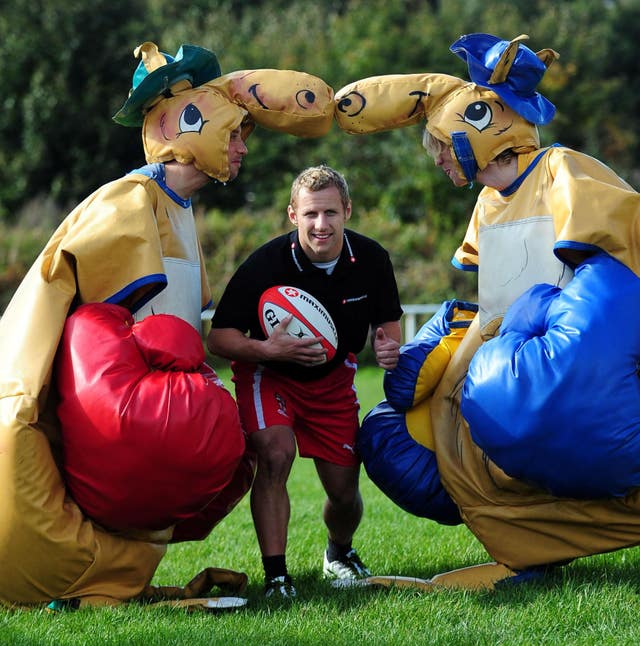 Rob Burrow at a World Cup promotion