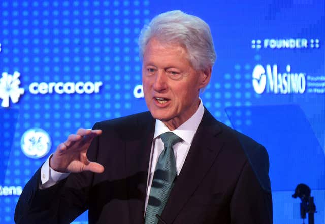 Mr Clinton visits Belfast on Tuesday to receive the freedom of the city (Bill Clinton/PA)