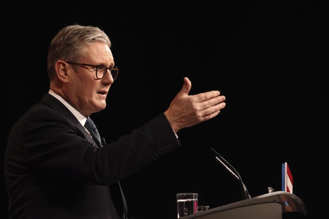 Sir Keir Starmer giving a speech