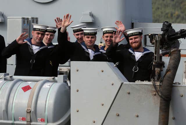 Royal Navy sailors return to Faslane