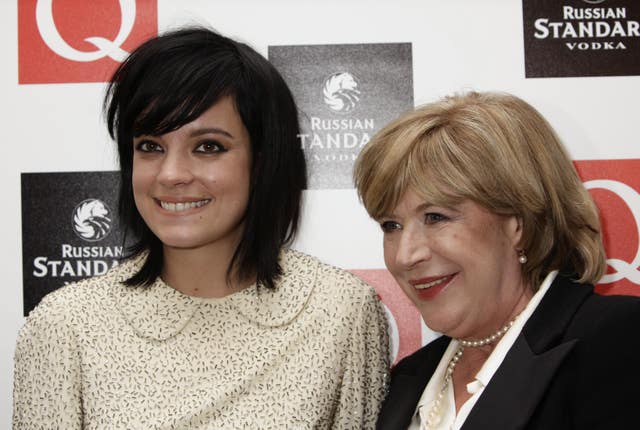 Lily Allen (left) with Marianne Faithfull at the 2009 Q Awards