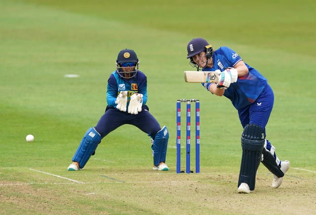 Nat Sciver-Brunt led from the front as England beat Sri Lanka (Joe Giddens/PA)