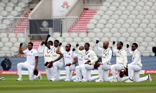 West Indies take the knee in support of the Black Lives Matter movement
