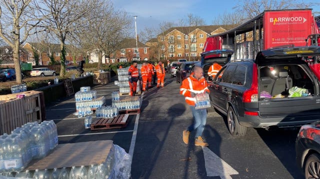 A bottle distribution centre at Asda, Totton. 