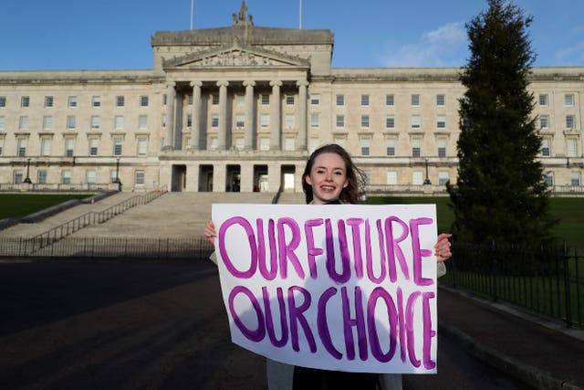 Our Future, Our Choice NI protest at Stormont