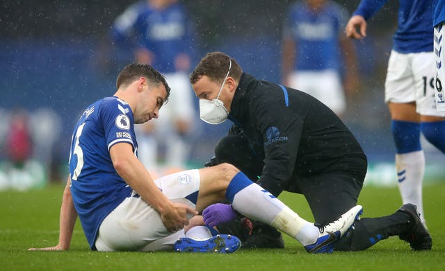 Everton’s Seamus Coleman looks unlikely to feature for Ireland in Slovakia
