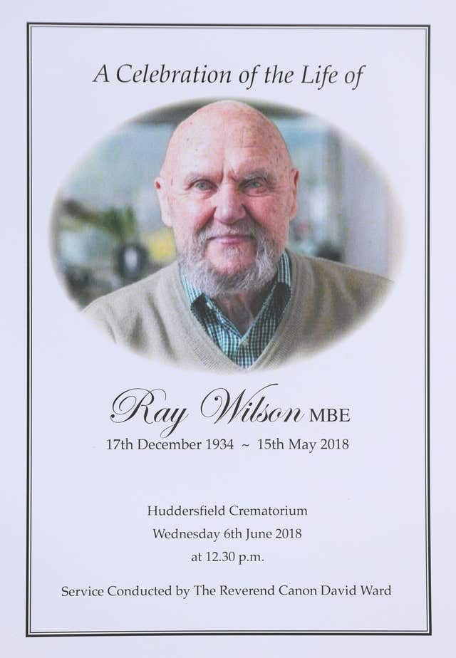 Ray Wilson funeral