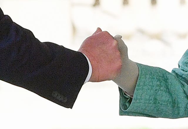 Trumps ‘fist Bump Handshake With The Queen The National 