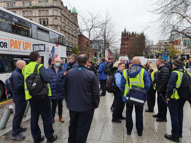 Buses attacked in Belfast