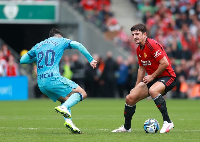 Manchester United’s Harry Maguire made up for his first-half error against Athletic Bilbao