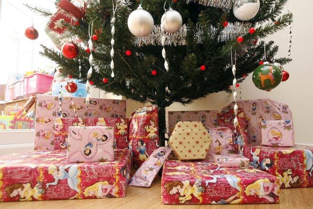 Christmas xmas tree presents stockings fire decorations