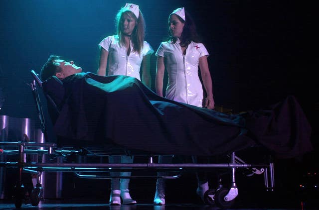 The singer was brought on stage on a stretcher during a concert in Dublin, shortly after he collapsed on stage while performing in London due to heart problems (Haydn West/PA)