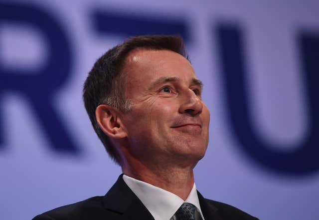 Jeremy Hunt at the Conservative Party annual conference