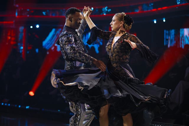 Alex Kingston and Johannes Radebe on Strictly Come Dancing