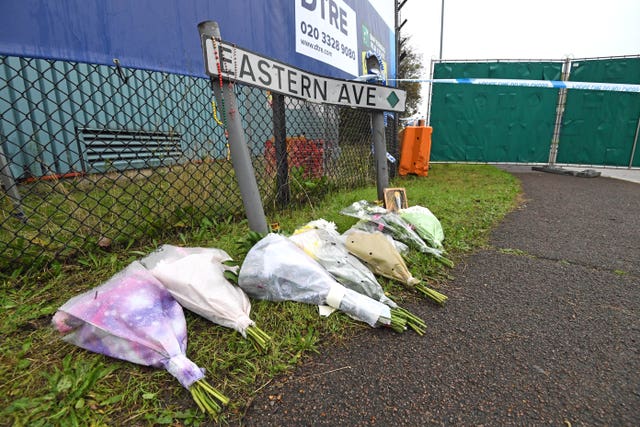 Floral tributes left in Grays, Essex