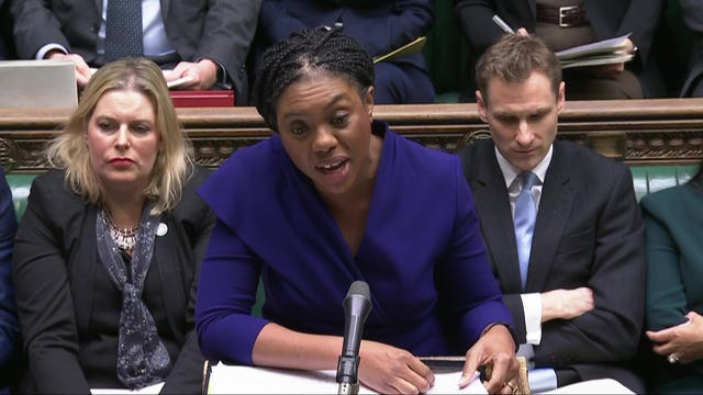 Kemi Badenoch speaks in the Commons