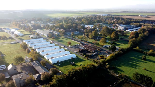 A view of the Manston immigration short-term holding facility