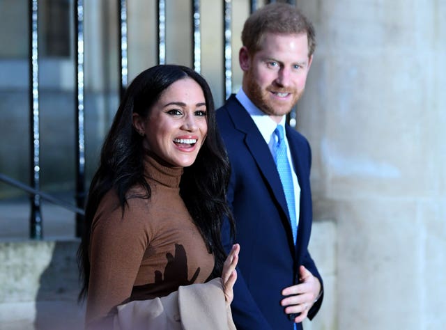 Meghan thanked Harry for his support during the legal process. Daniel Leal-Olivas/PA Wire