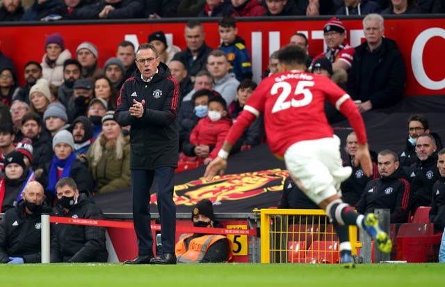 Manchester United beat Crystal Palace in Ralf Rangnick's first match in charge