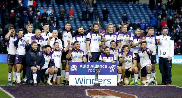 Scotland lifted the Auld Alliance Trophy after beating France 