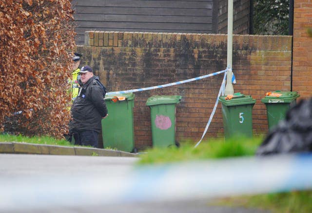 Police at the scene on Green Park in Talbot Green 