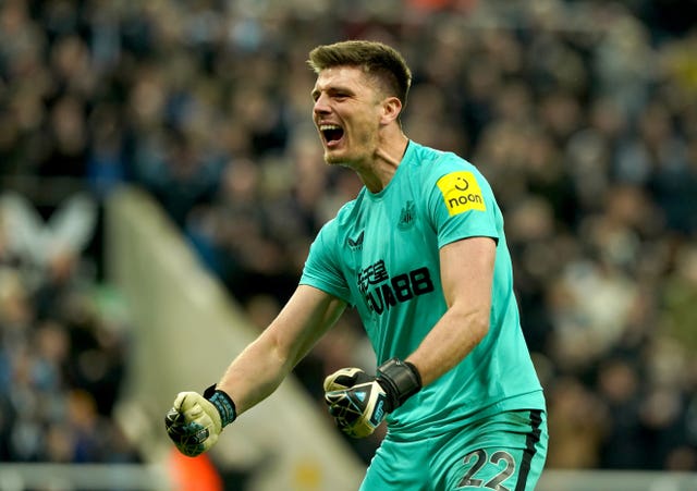 Newcastle keeper Nick Pope saved three spot-kicks to help secure a penalty shoot-out victory over Crystal Palace