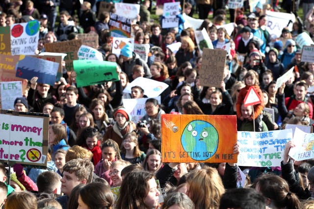 Climate change protest