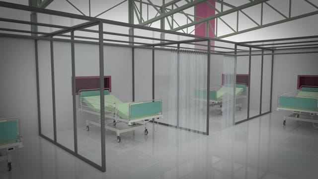 CGI images of bed bays