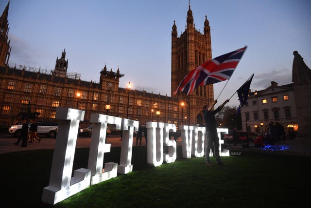 Brexit protester