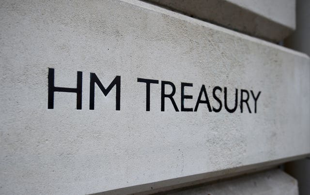 HM Treasury sign