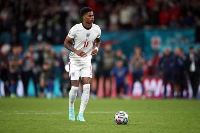 Marcus Rashford last featured for England in the Euro 2020 final