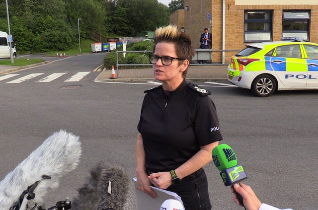 Derbyshire Deputy Chief Constable Rachel Swann urged residents who have stayed in their homes to evacuate the area (David Higgens/PA)