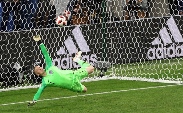 Jordan Pickford made a crucial penalty save in the shootout against Colombia