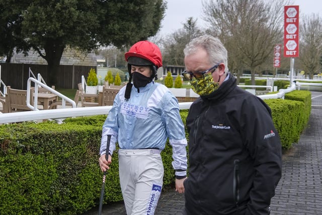 Barney Clifford (right) at Kempton