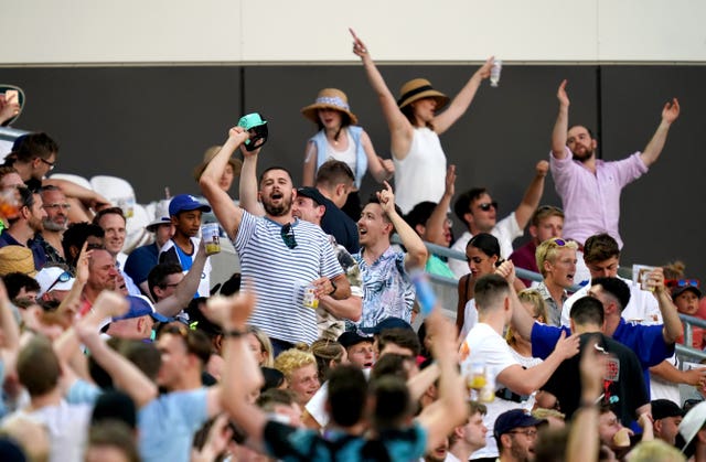 It was raucous crowd at the Oval