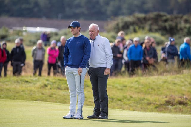 Rory McIlroy played with his dad Gerry during the Alfred Dunhill Links Pro-am event