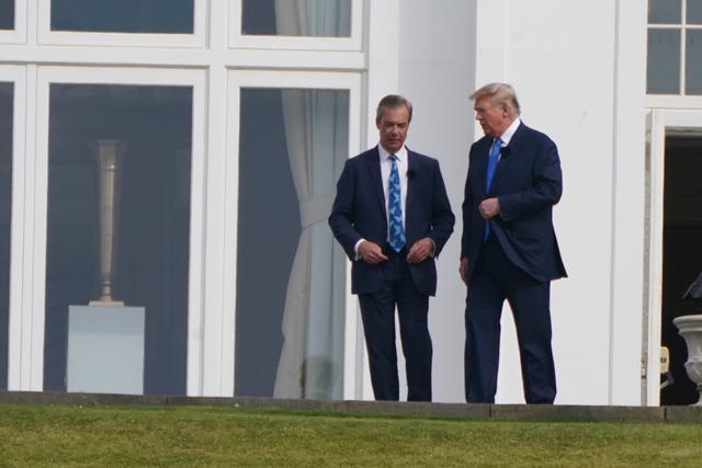 US President Donald Trump with Reform UK leader Nigel Farage